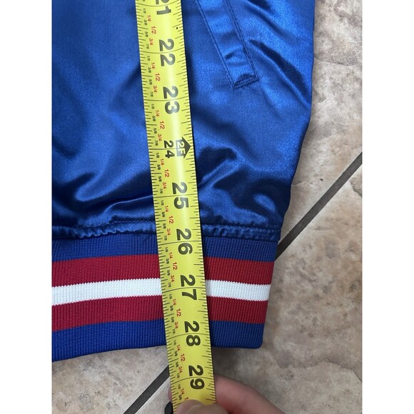 NWT Mitchell & Ness Hardwood Classics Blue Satin Philadelphia 76ers Jacket XL - Picture 9 of 9